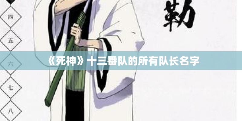 《死神》十三番队的所有队长名字
